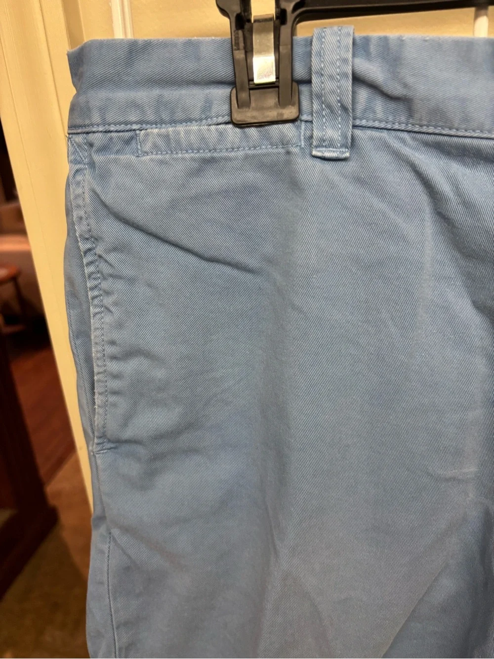 J. Crew Stanton  Men’s Blue Flat Front Shorts Waist 33 Inseam 9 EUC Cotton.